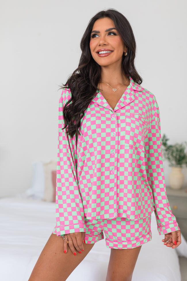 Under The Stars In Watermelon Crawl Long Sleeve Bamboo Pajama Top FINAL SALE Outlet Excellent