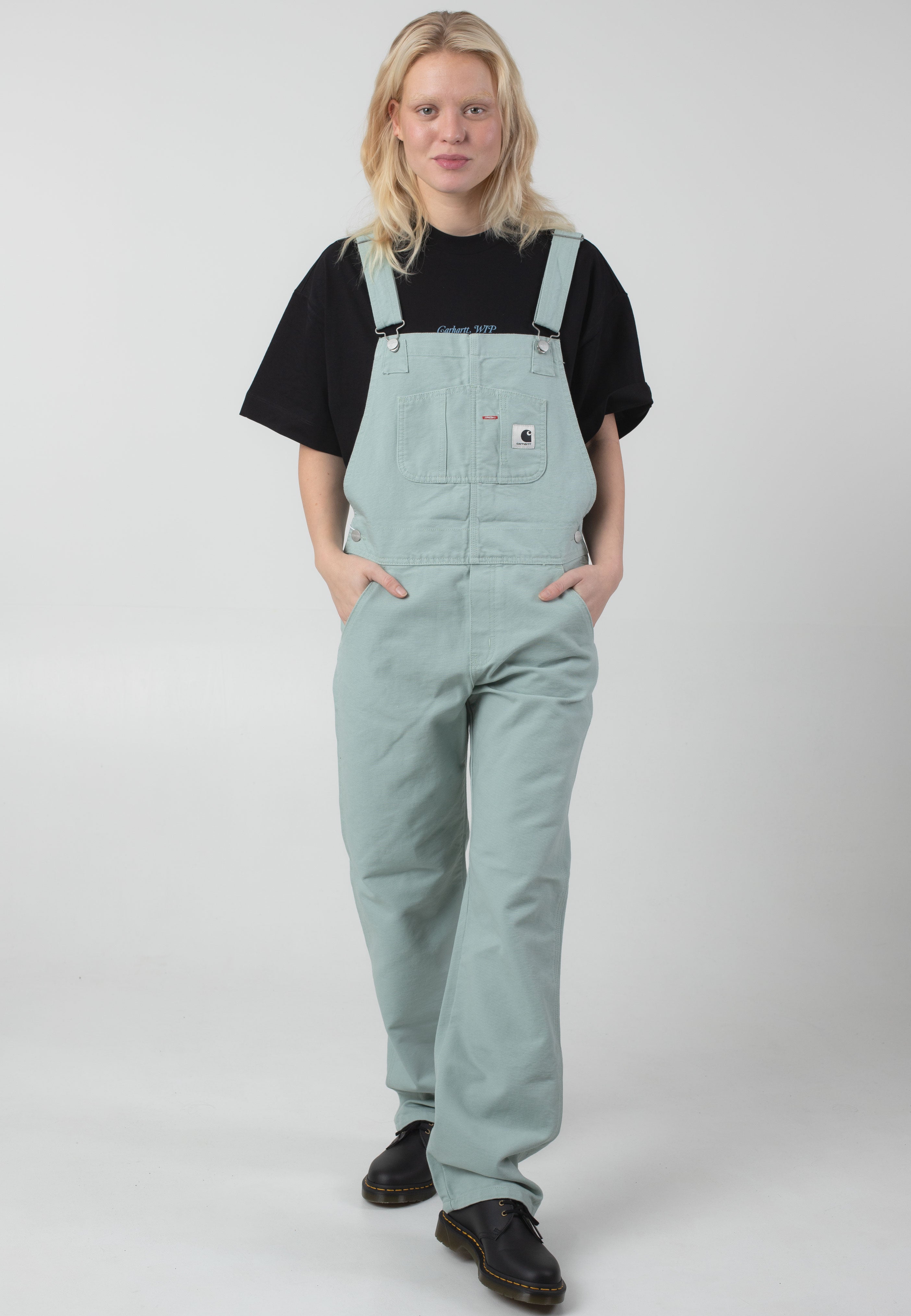 Carhartt WIP - W' Bib Straight Rinsed Frosted Green - Dungarees