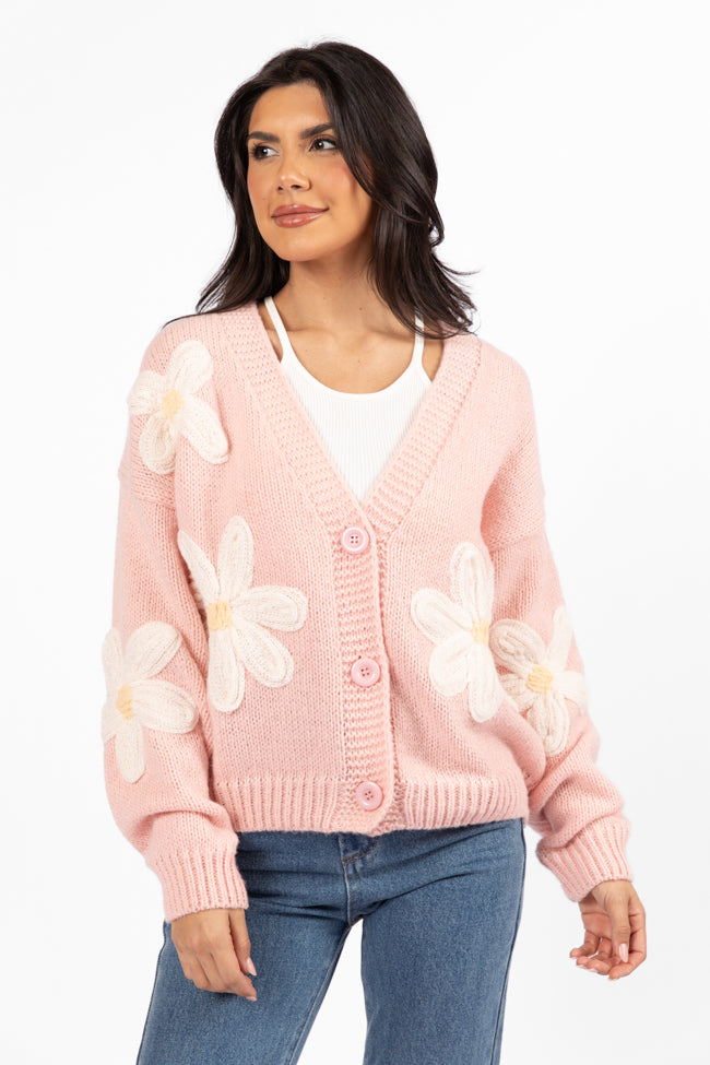 Waiting On Forever Pink Floral Cardigan SALE Excellent