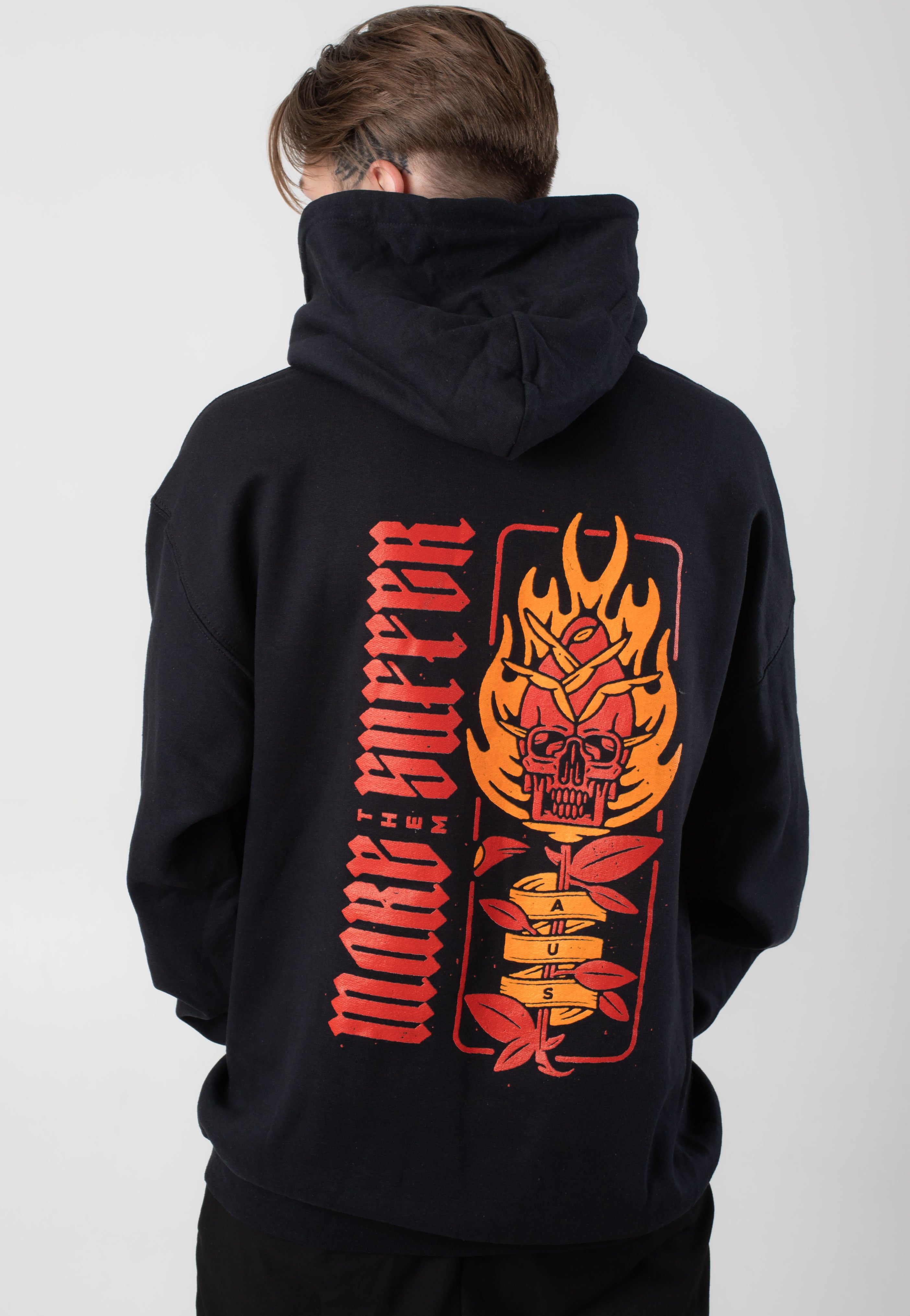 Make Them Suffer - Burning Skull Rose - Hoodie Clearance Pirce Sale