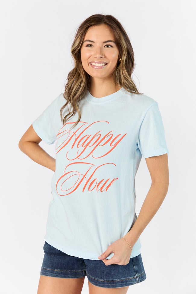 Happy Hour Chambray Comfort Color Graphic Tee Buy Cheap Pay With Visa