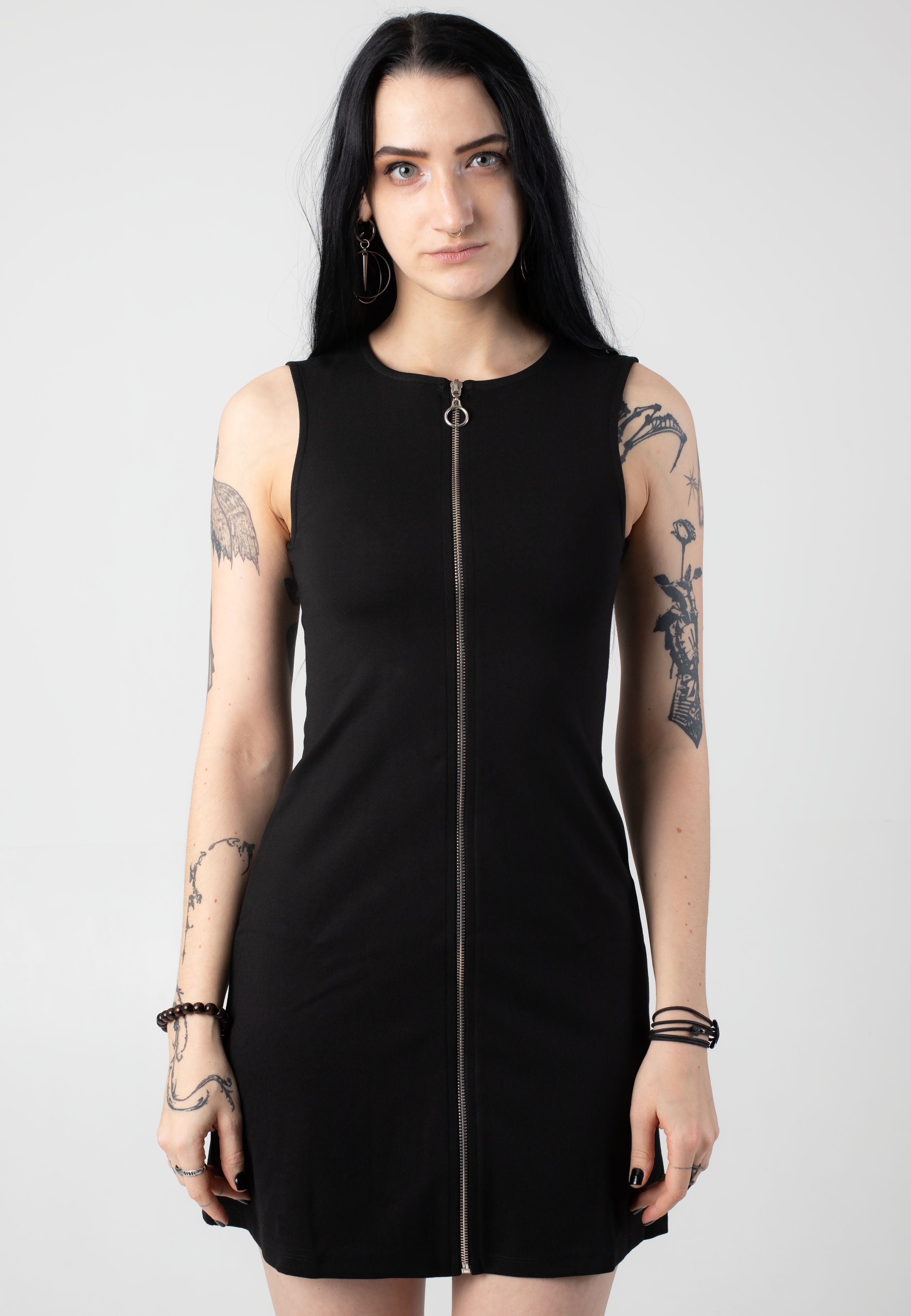 Noisy May - Amelia Short Zipper Black - Dress Manchester Great Sale Cheap Online