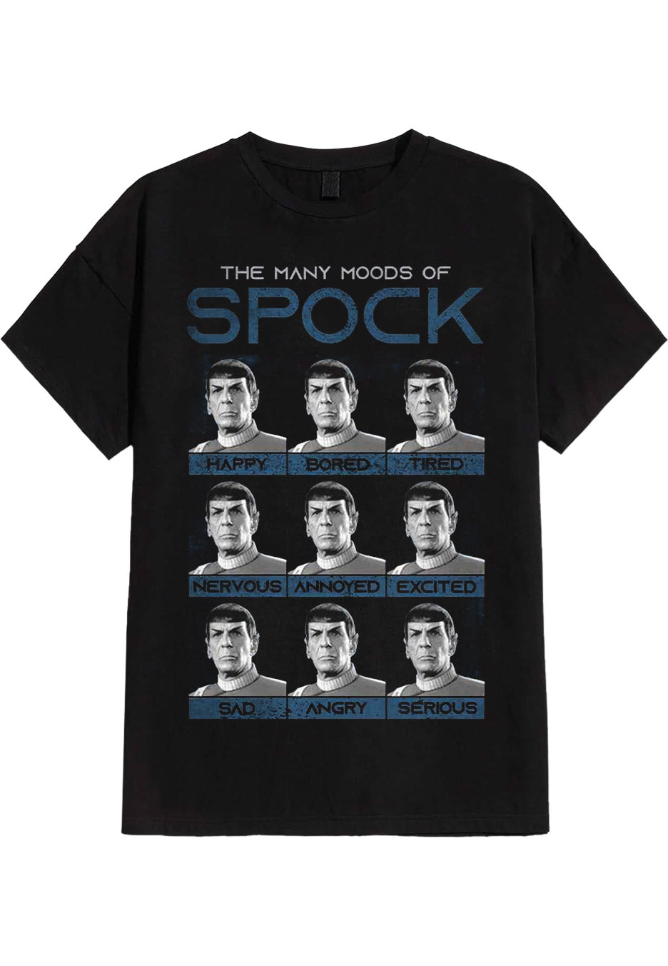 Star Trek - Many Moods Of Spock - T-Shirt Free Shipping Largest Supplier