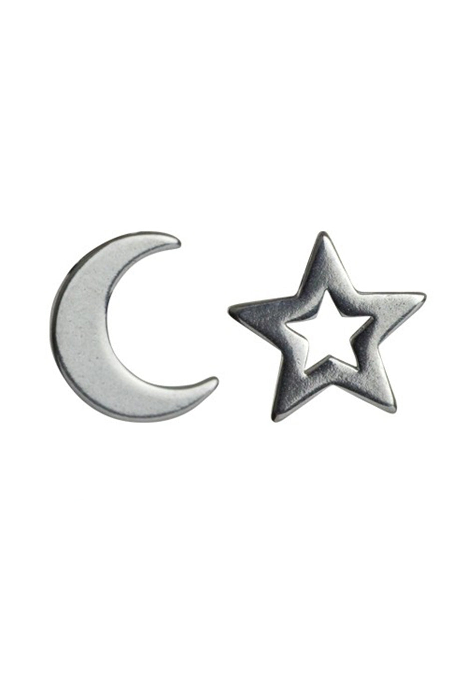 etNox - Mond Und Stern Silver - Earrings Comfortable