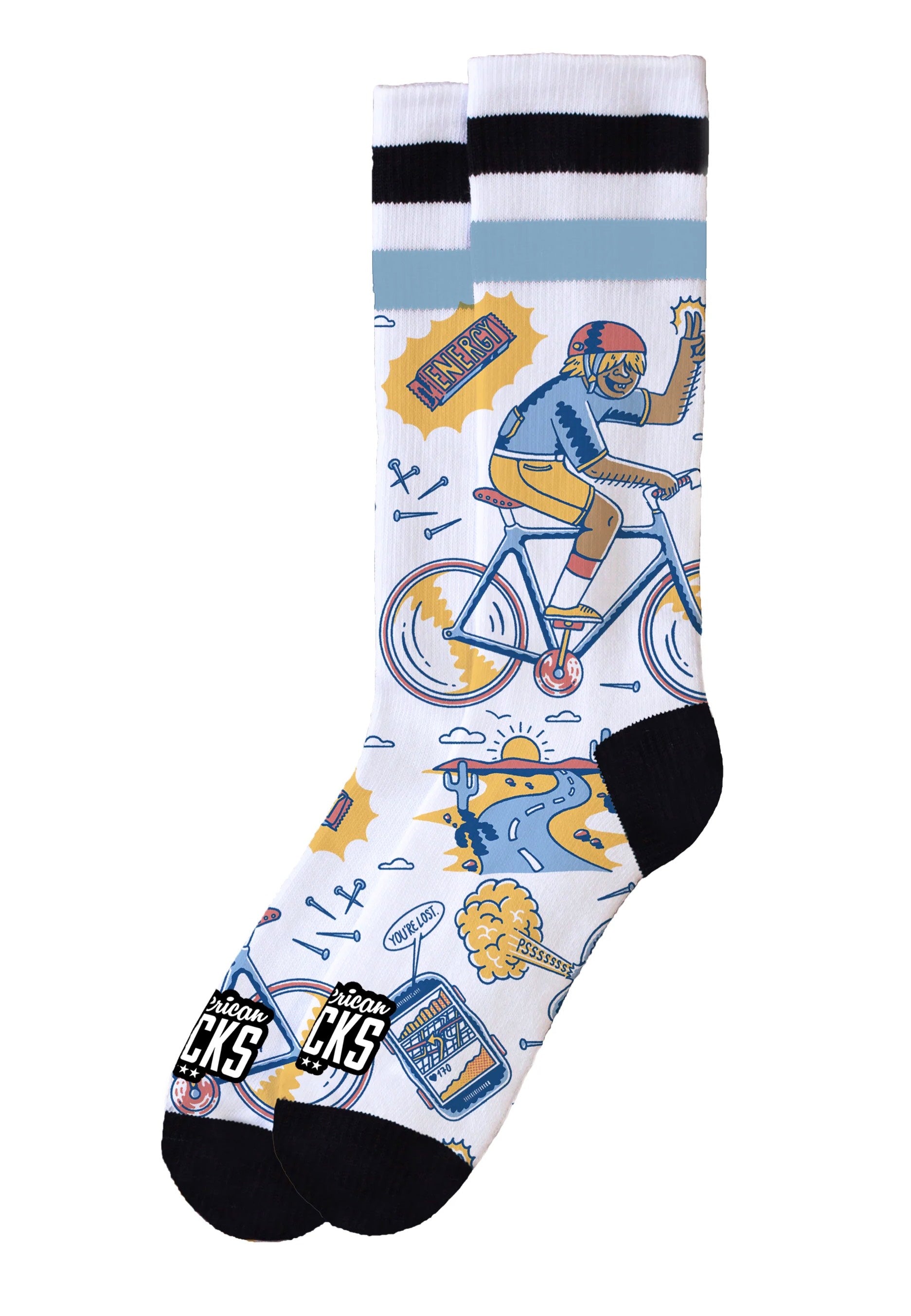 American Socks - Peak Rider Mid High White - Socks Shop For Cheap Online