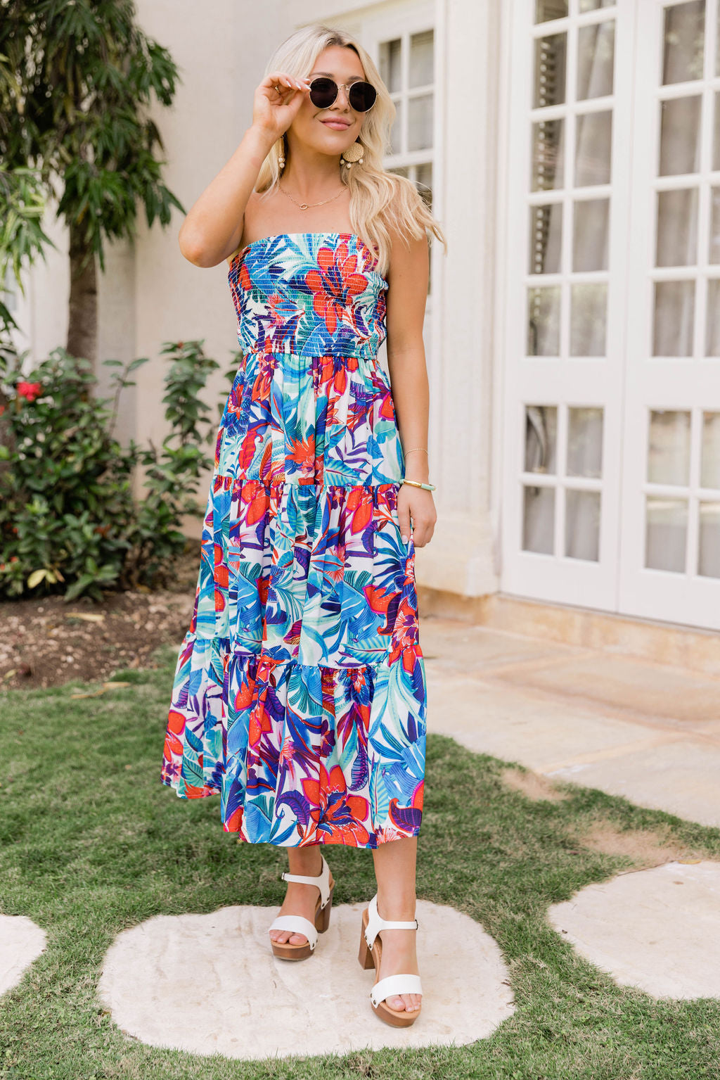 Heading To Paradise Blue Floral Jumpsuit FINAL SALE Discount Best Store To Get