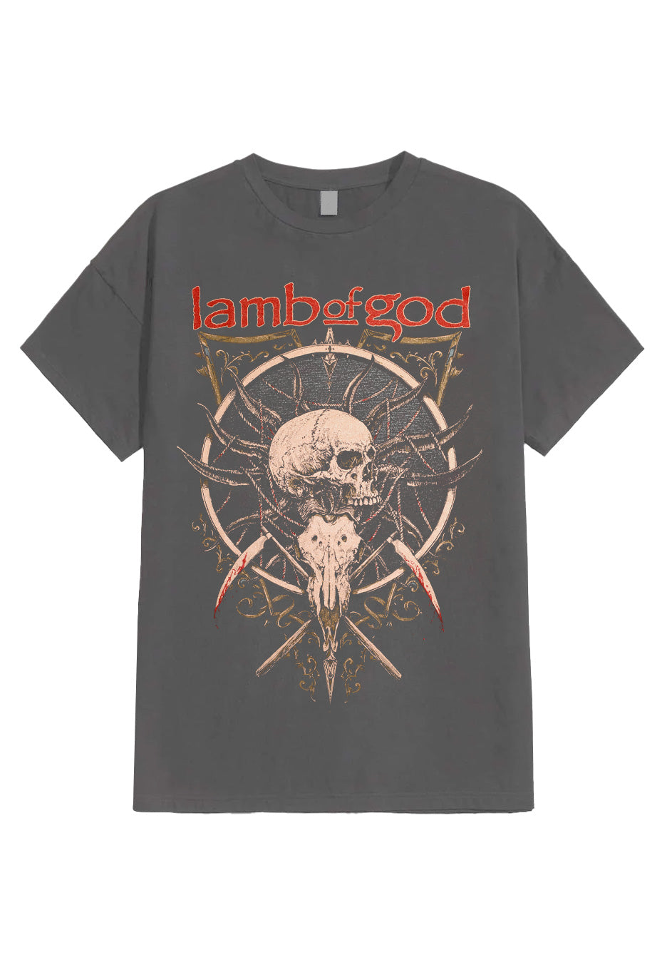 Lamb Of God - Skull Kopia Black - T-Shirt 100% Authentic Cheap Online