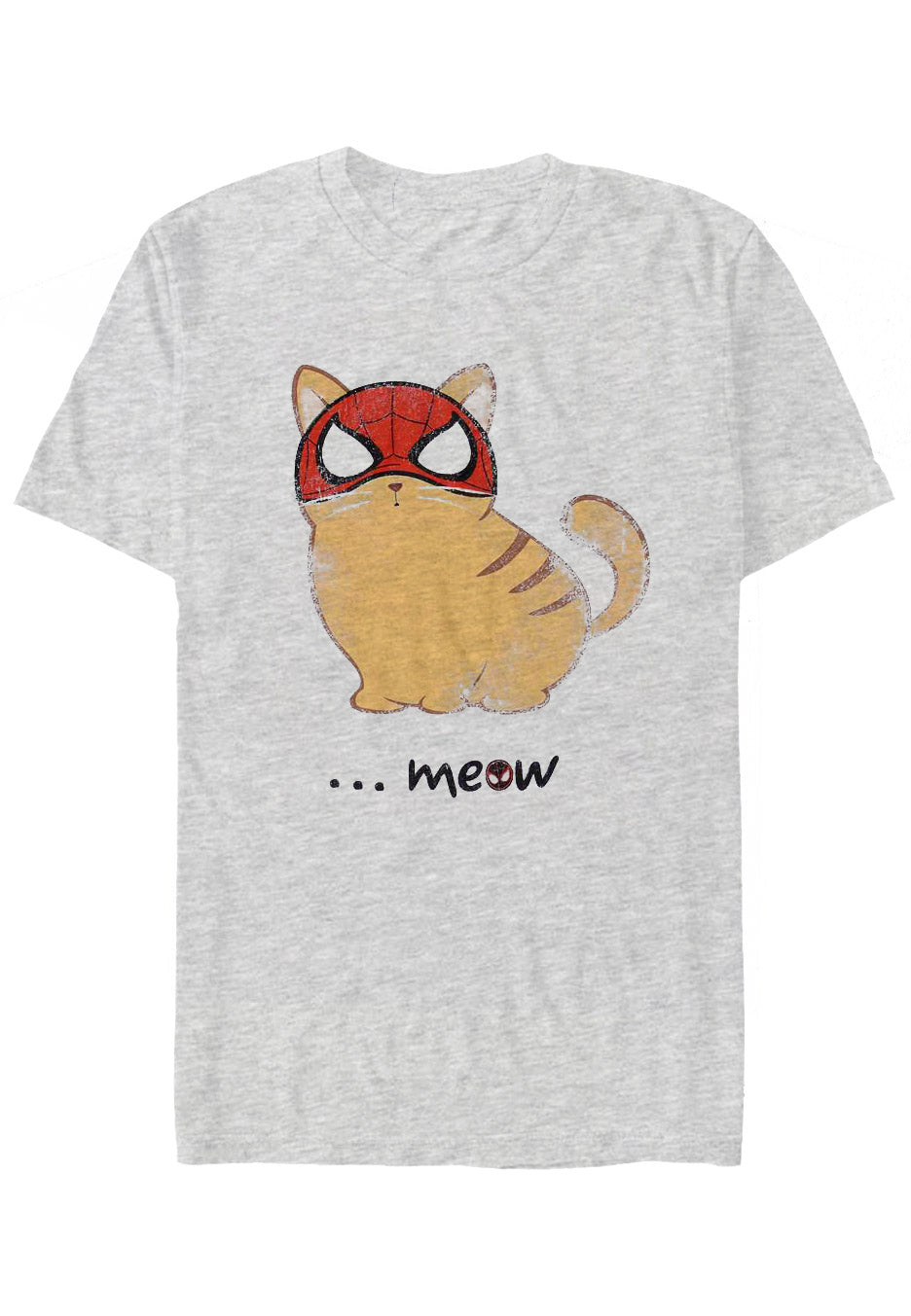 Spider-Man - Miles Morales Meow Heather Grey - T-Shirt Free Shipping Cheap