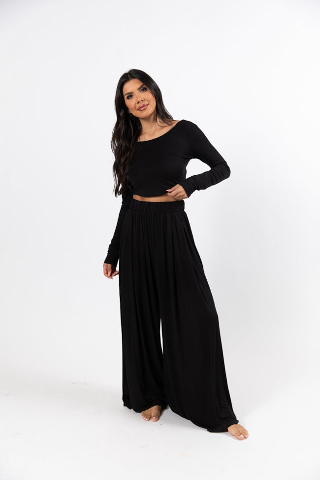 Upgrade You Casual Two Piece Long Sleeve Black Set FINAL SALE Low Shipping Fee Online