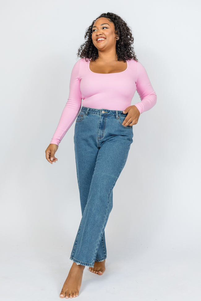 Megan Medium Wash Straight Leg Mom Jeans Buy Cheap Cheapest