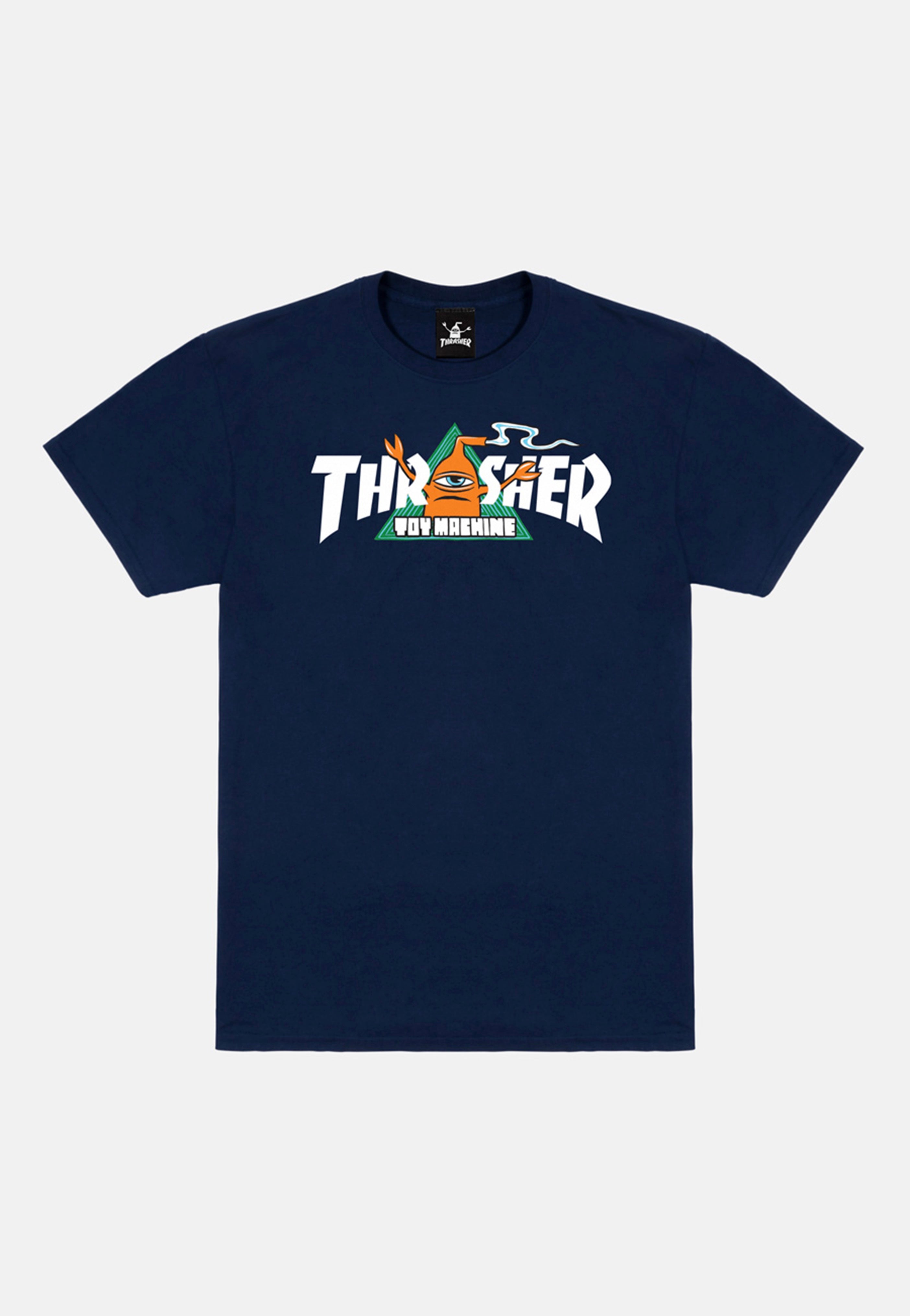 Thrasher x Toy Machine - Vortex Navy - T-Shirt Authentic Online