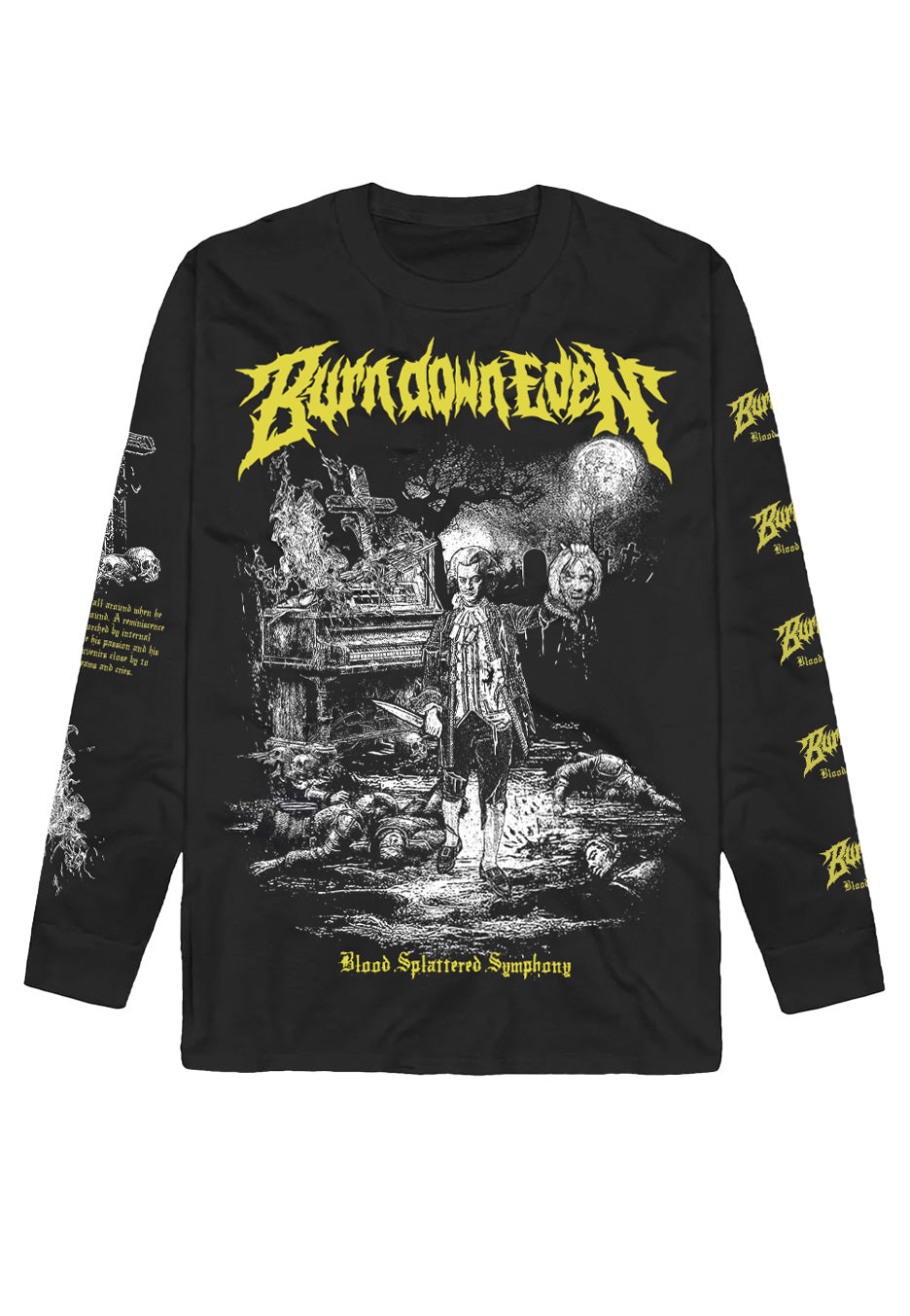 Burn Down Eden - Blood Splattered Symphony - Longsleeve Best Seller Cheap Pice