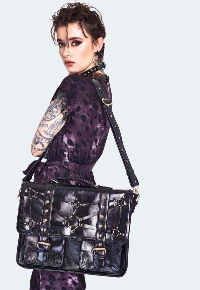 Jawbreaker - Studded Steampunk Postman Black - Bag Buy Cheap Best Place