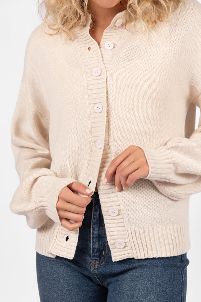 All We Have Beige Button Front Cardigan SALE Authentic Online