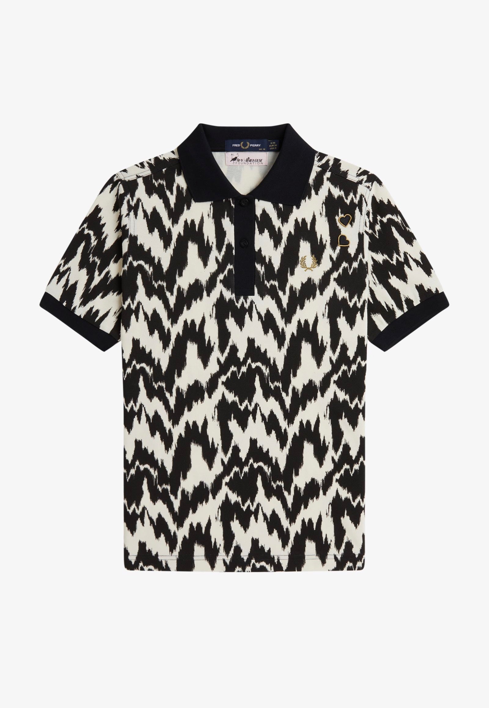 Fred Perry x Amy Winehouse - Animal Print Ecru - Polo Free Shipping Nicekicks