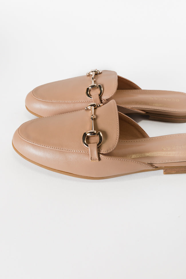 Sabrina Beige Slip-On Leather Mule Real Sale Online