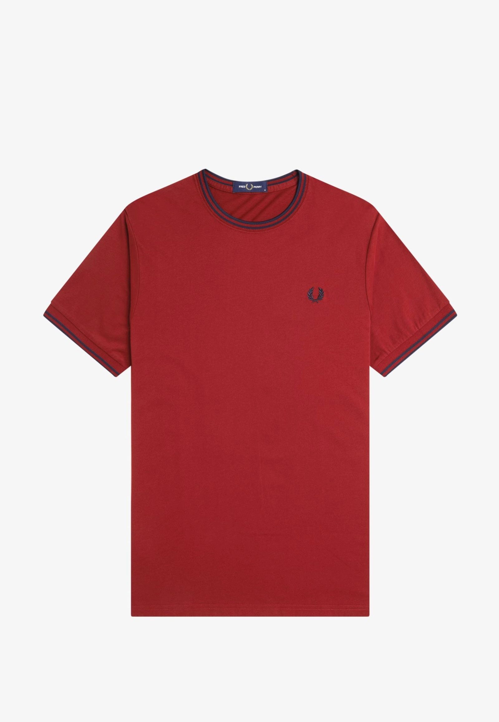 Fred Perry - Twin Tipped Burnt Red/Navy - T-Shirt New Styles Cheap Pice