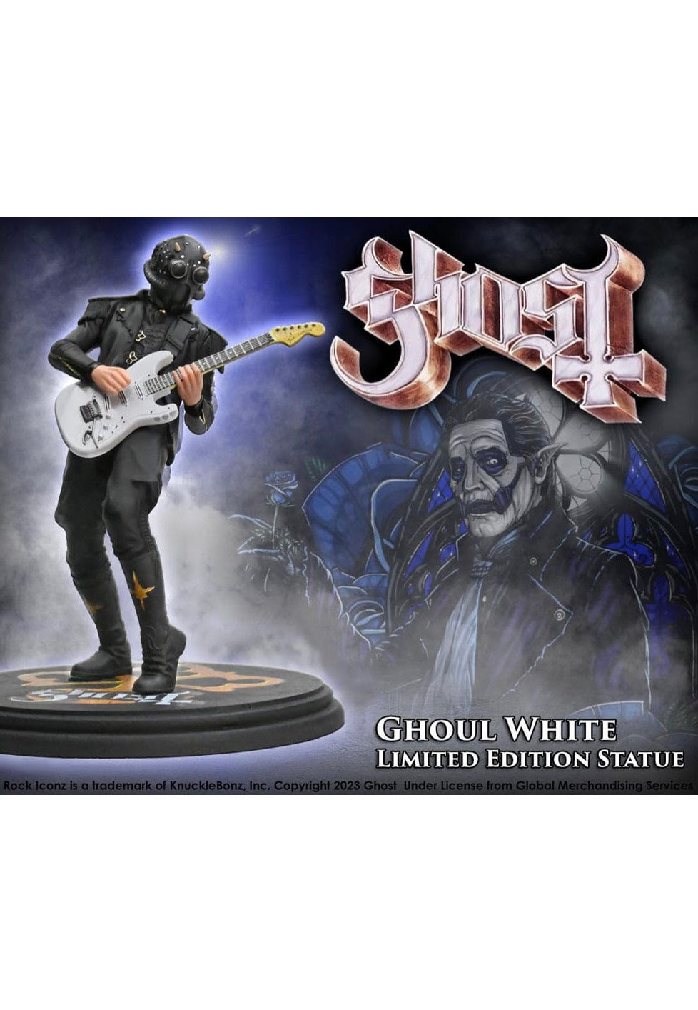 Ghost - Nameless Ghoul II (White Guitar) 1/9 Rock Iconz - Statue Cheap Sale Sast