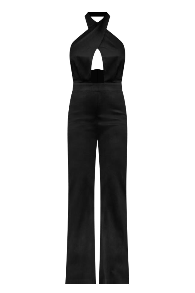 A Point In Time Black Cross Neck Jumpsuit FINAL SALE Best Place Sale Online