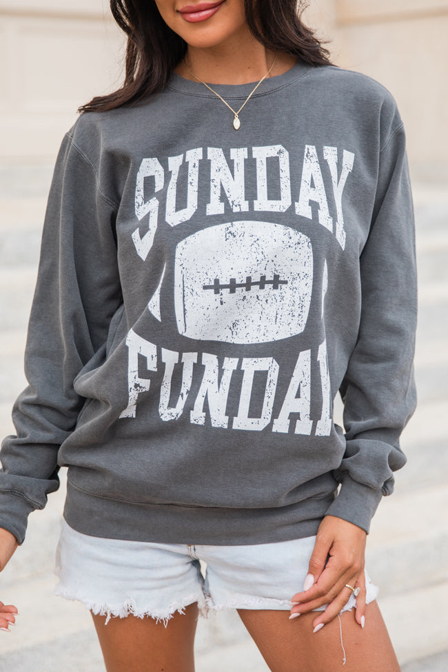 Sunday Funday Pepper Comfort Colors Graphic Sweatshirt Clearance Hot Sale