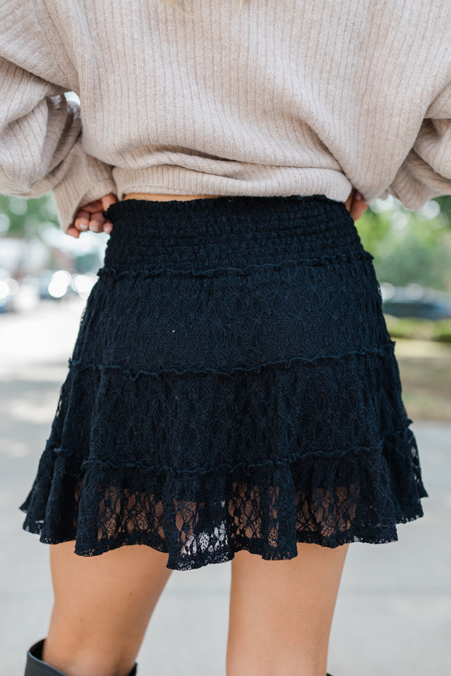 Through The Garden Black Lace Mini Skort Outlet Ebay