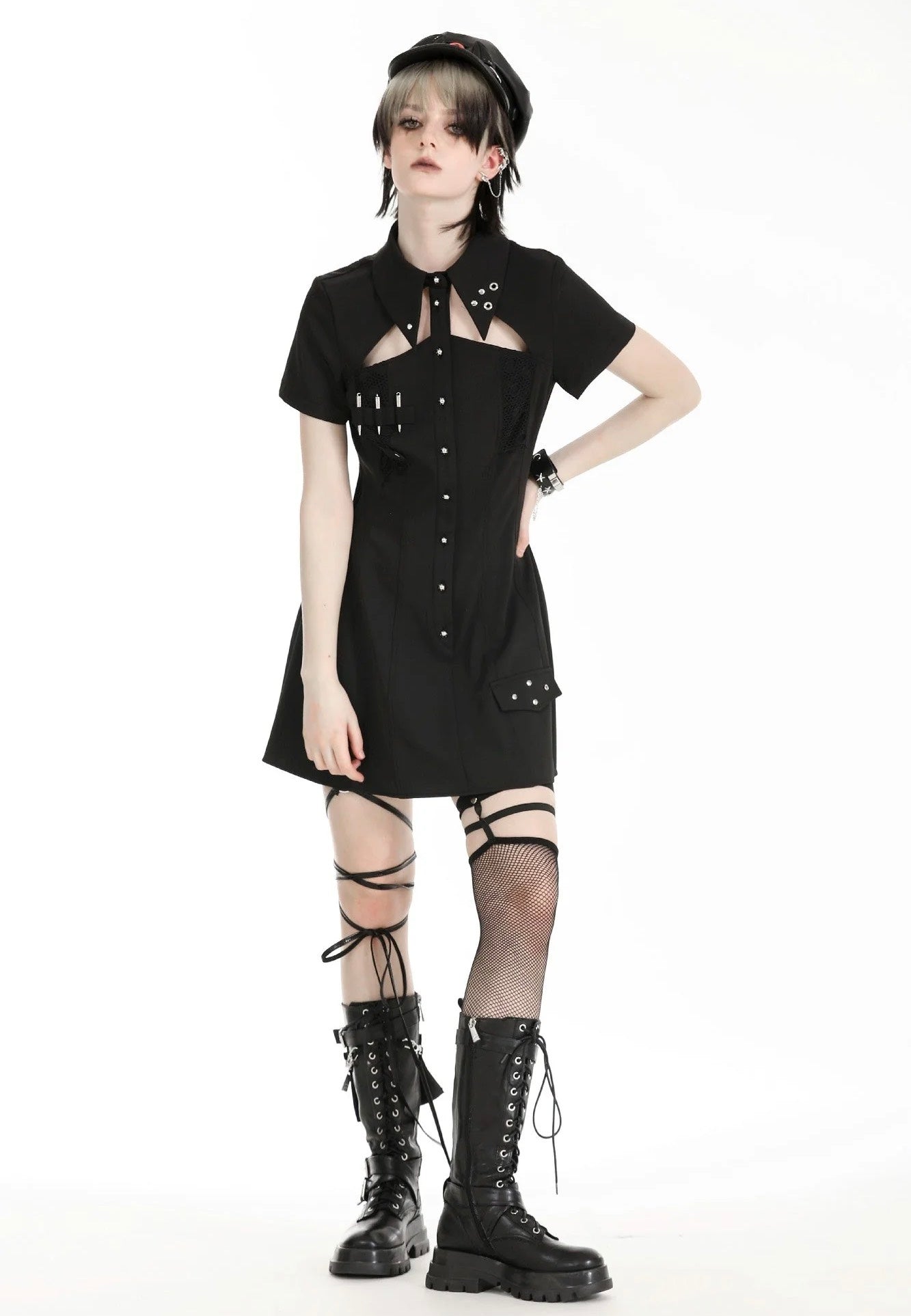 Dark In Love - Military Gothic Black - Dress Best Place To Buy Online