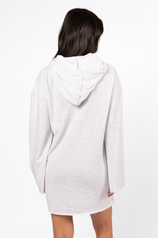 Keep On Heather Grey Hoodie Style Knit Dress SALE Online Cheap Pice