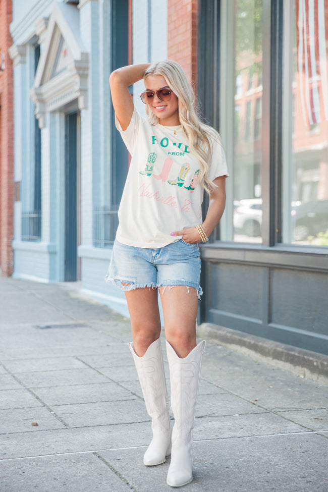 Howdy From Nashville Ivory Comfort Colors Graphic Tee Sale Browse