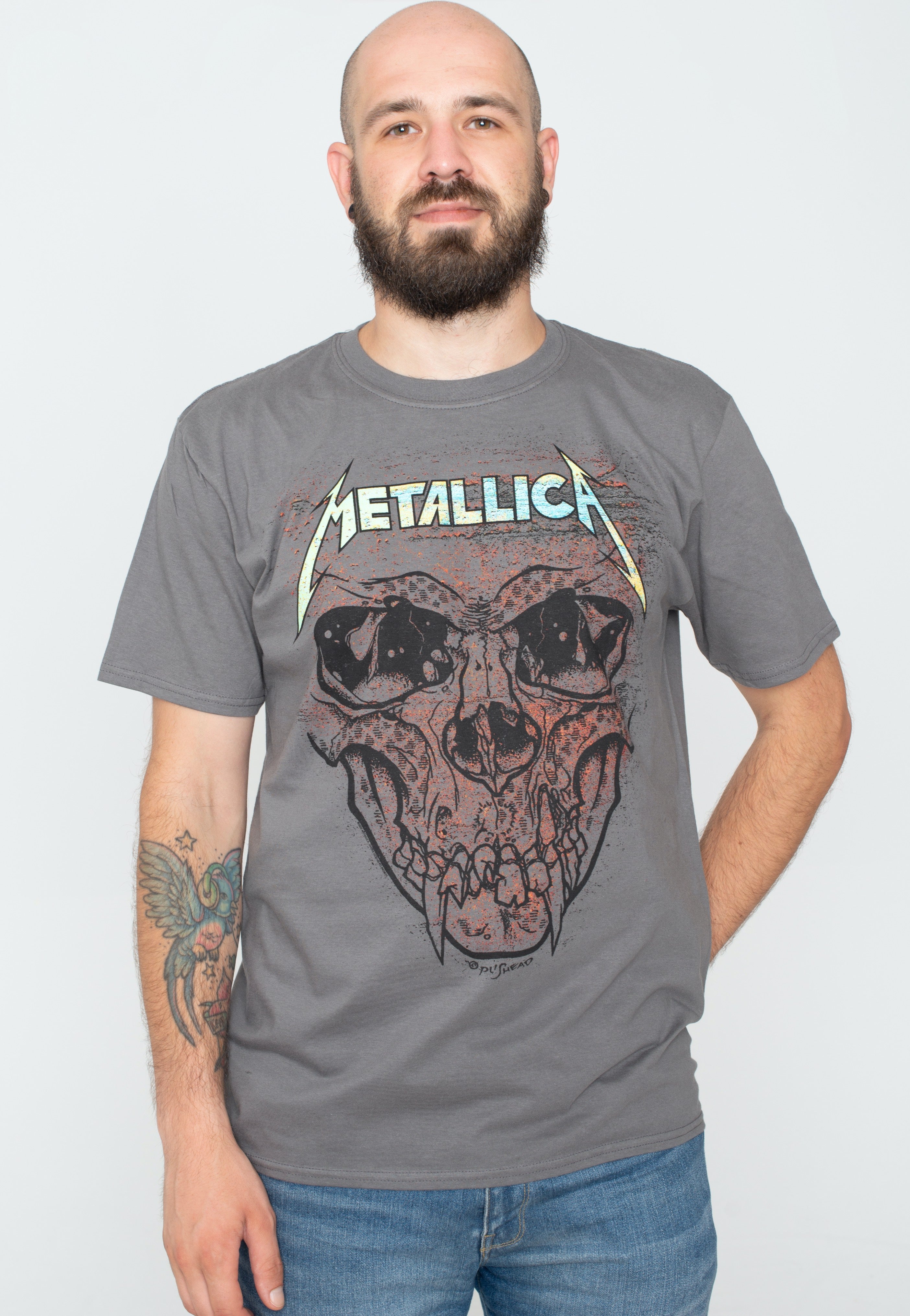 Metallica - Pushead Rusted Charcoal - T-Shirt Pices Online