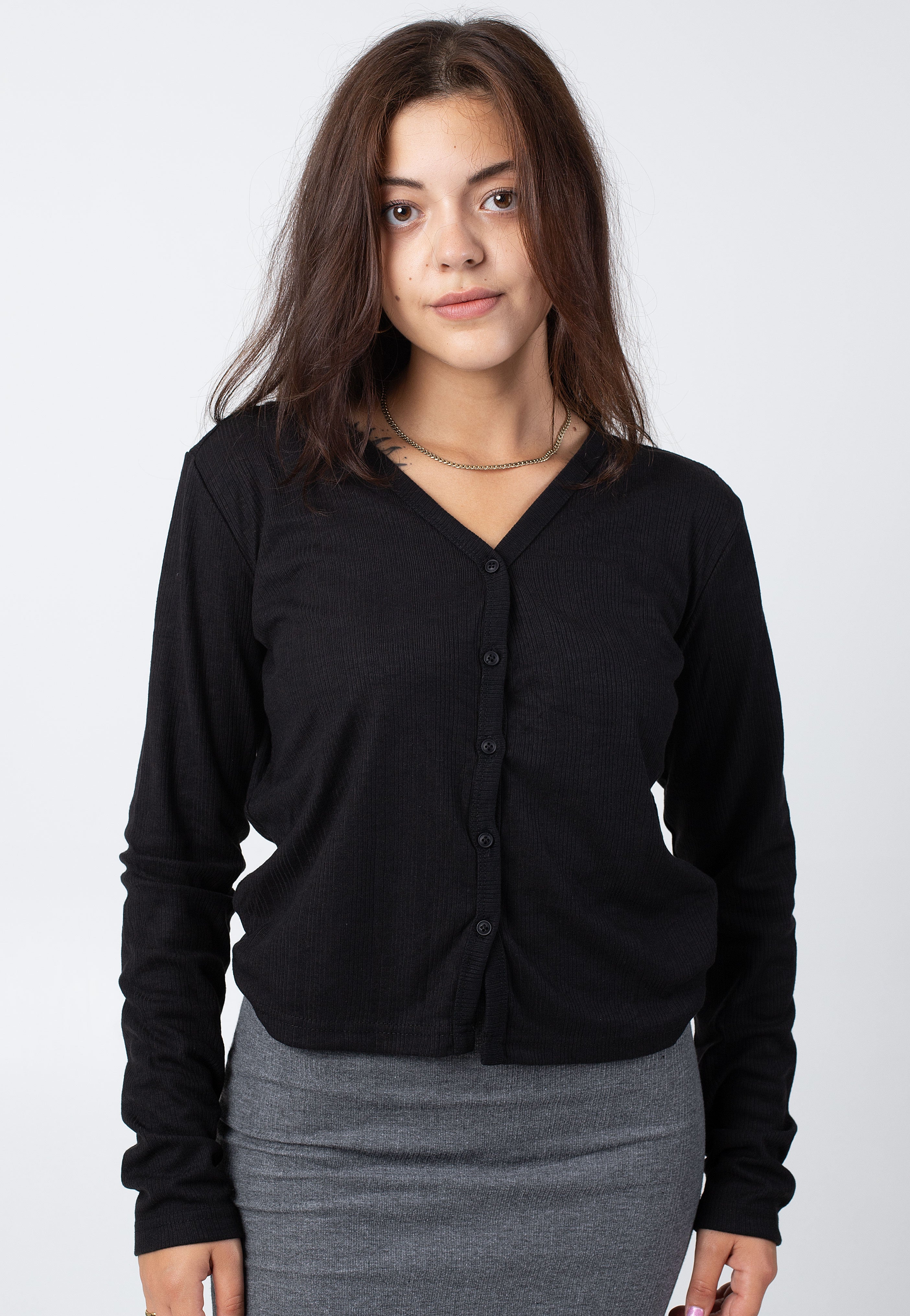 Urban Classics - Ladies Rib Black - Cardigan Collections For Sale