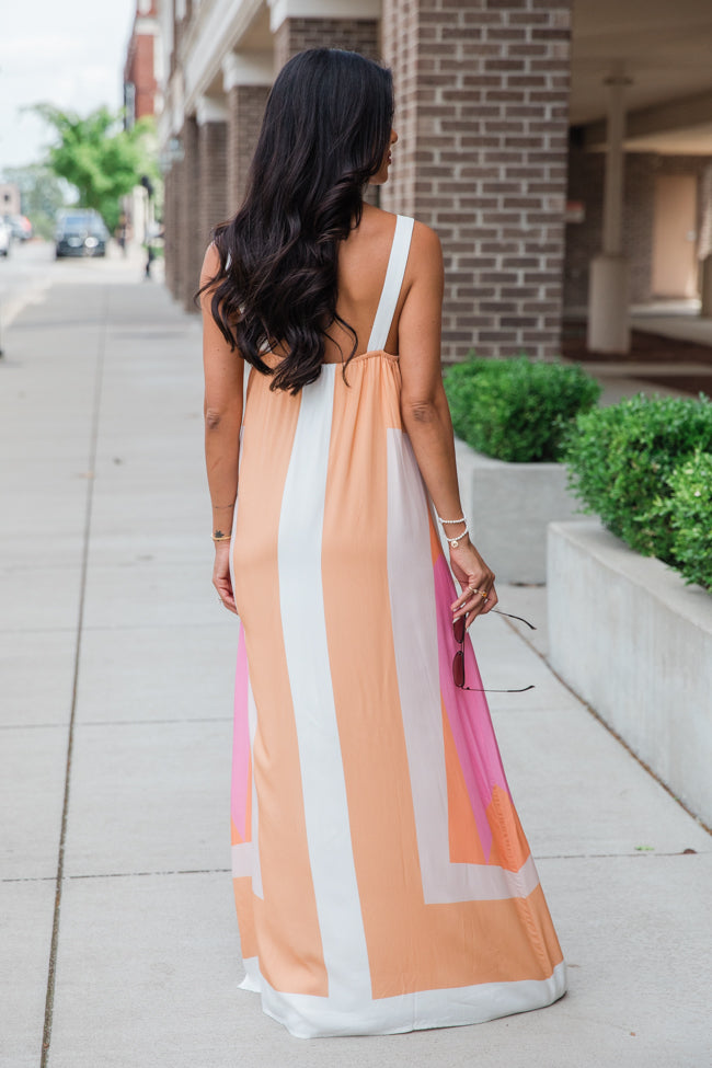 Hold You To It Colorblock Maxi Dress Outlet Choice