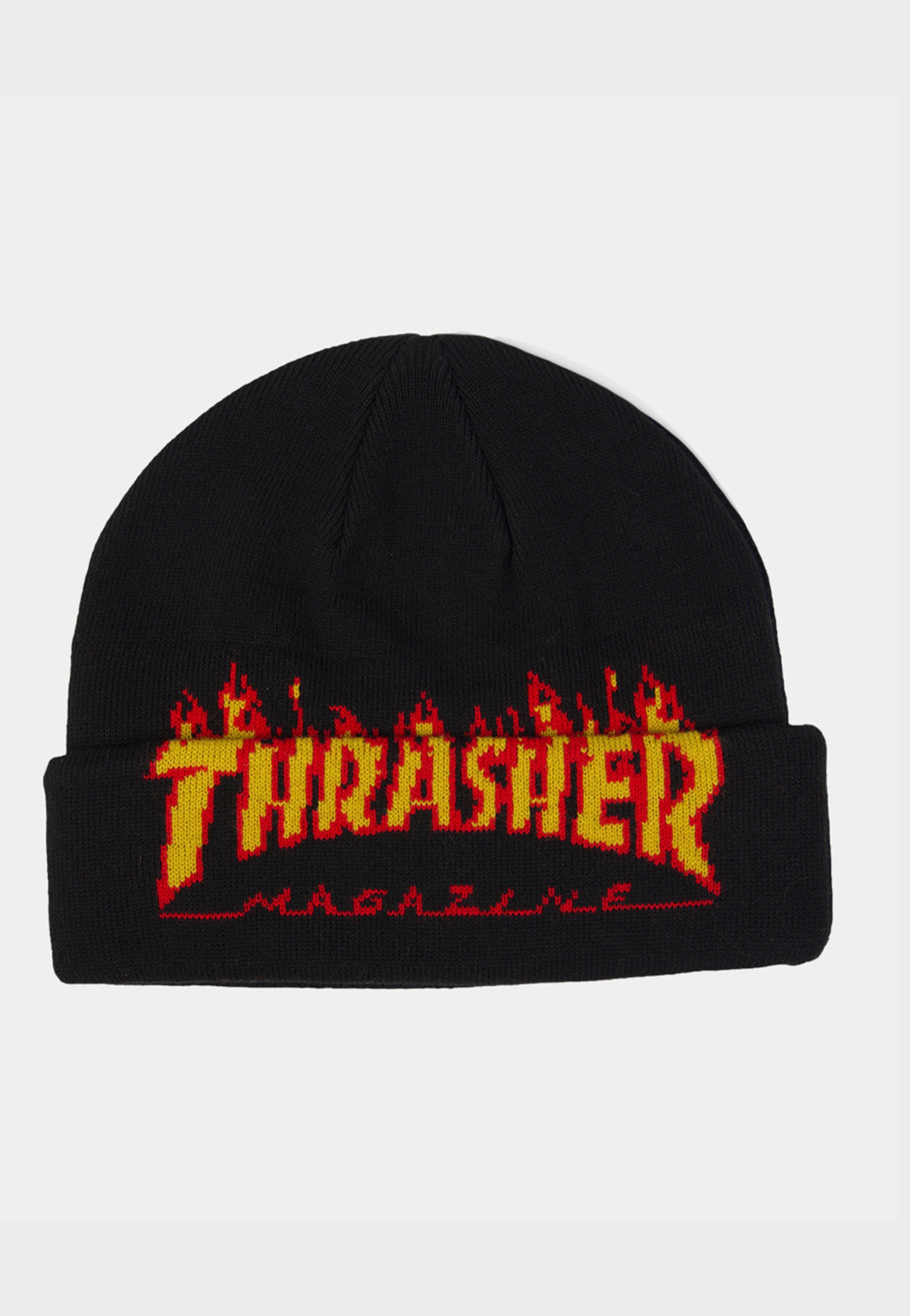 Thrasher - Flame Fold Black - Beanie Manchester For Sale