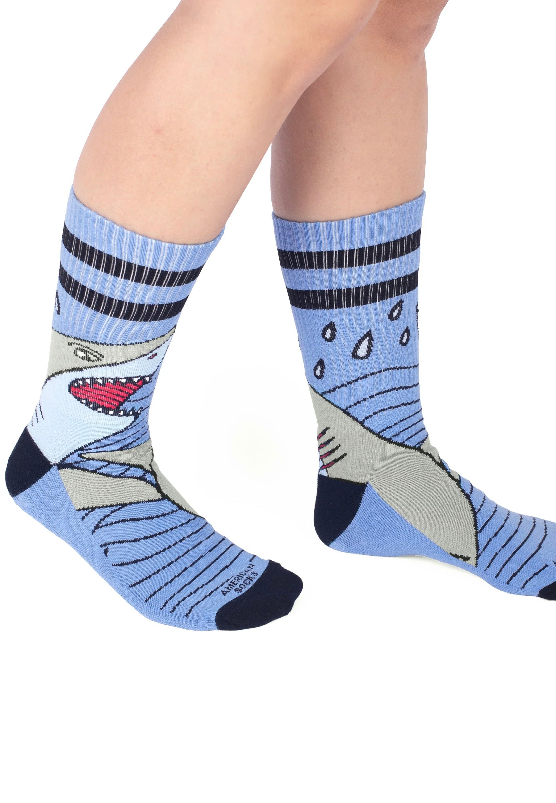 American Socks - Shark Strike Mid High Purple - Socks Best Pices Cheap Pice