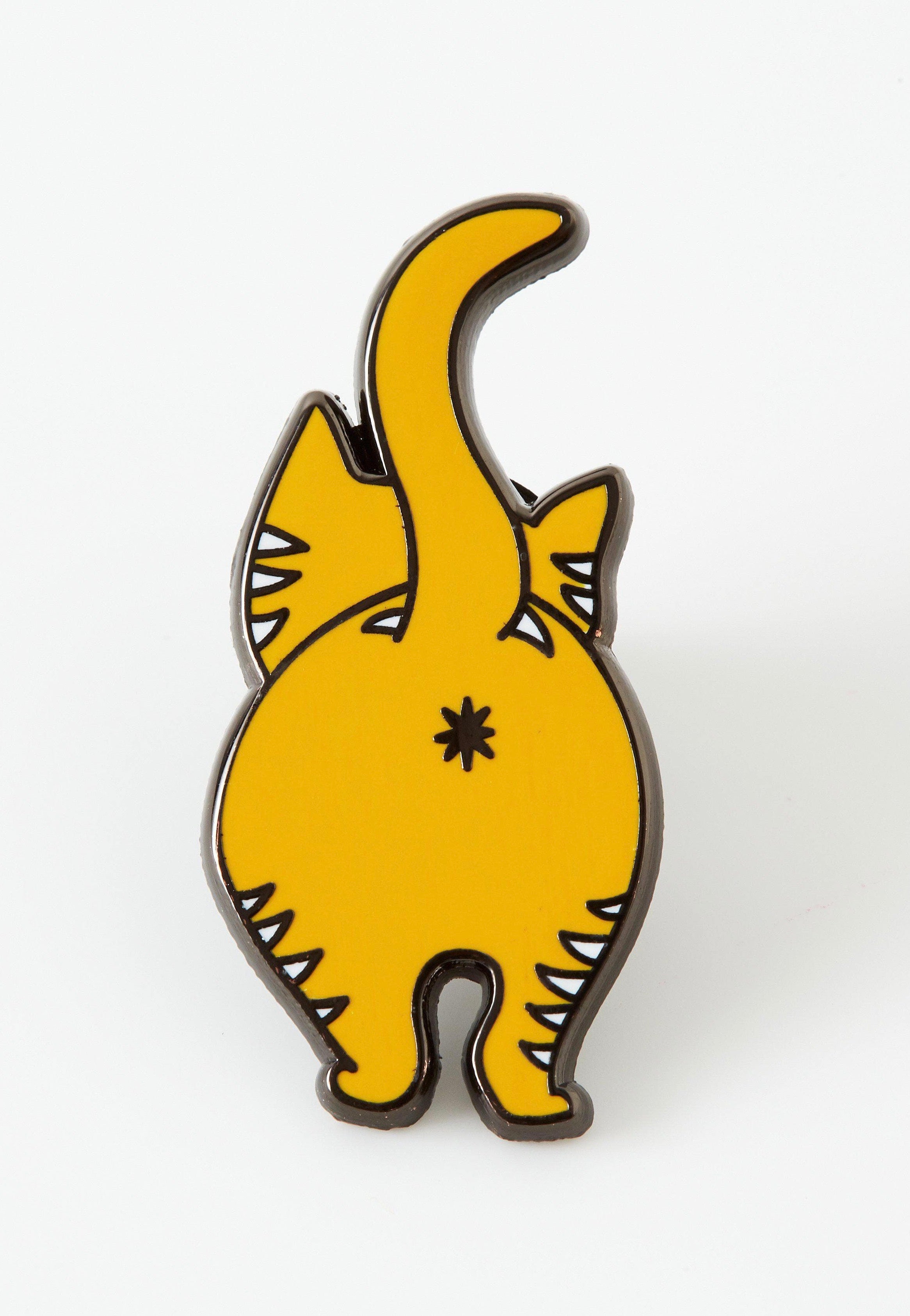 Punky Pins - Ginger Cat Bum Enamel - Pin Fast Delivery Online