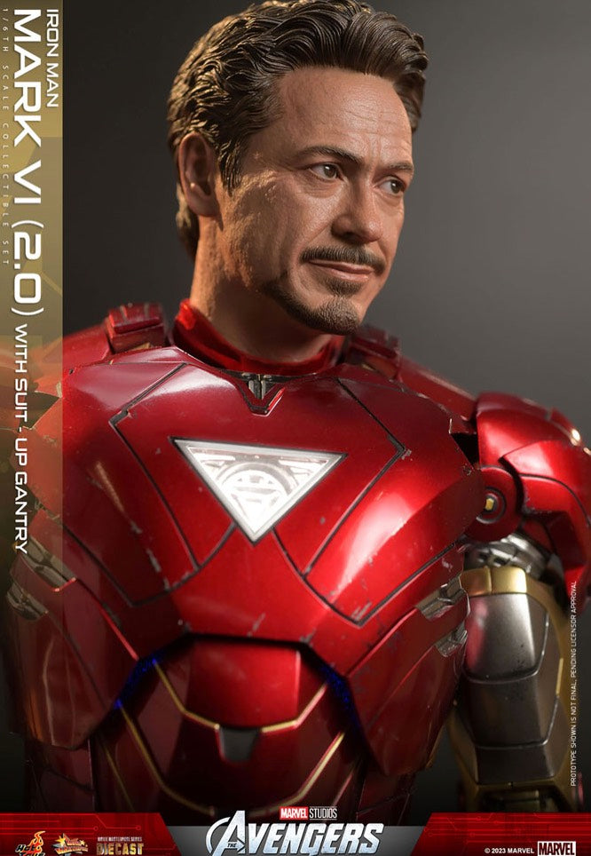 The Avengers - Iron Man Mark VI (2.0) with Suit Up Gantry Movie Masterpiece Diecast 1:6 - Action Figure Store With Big Discount