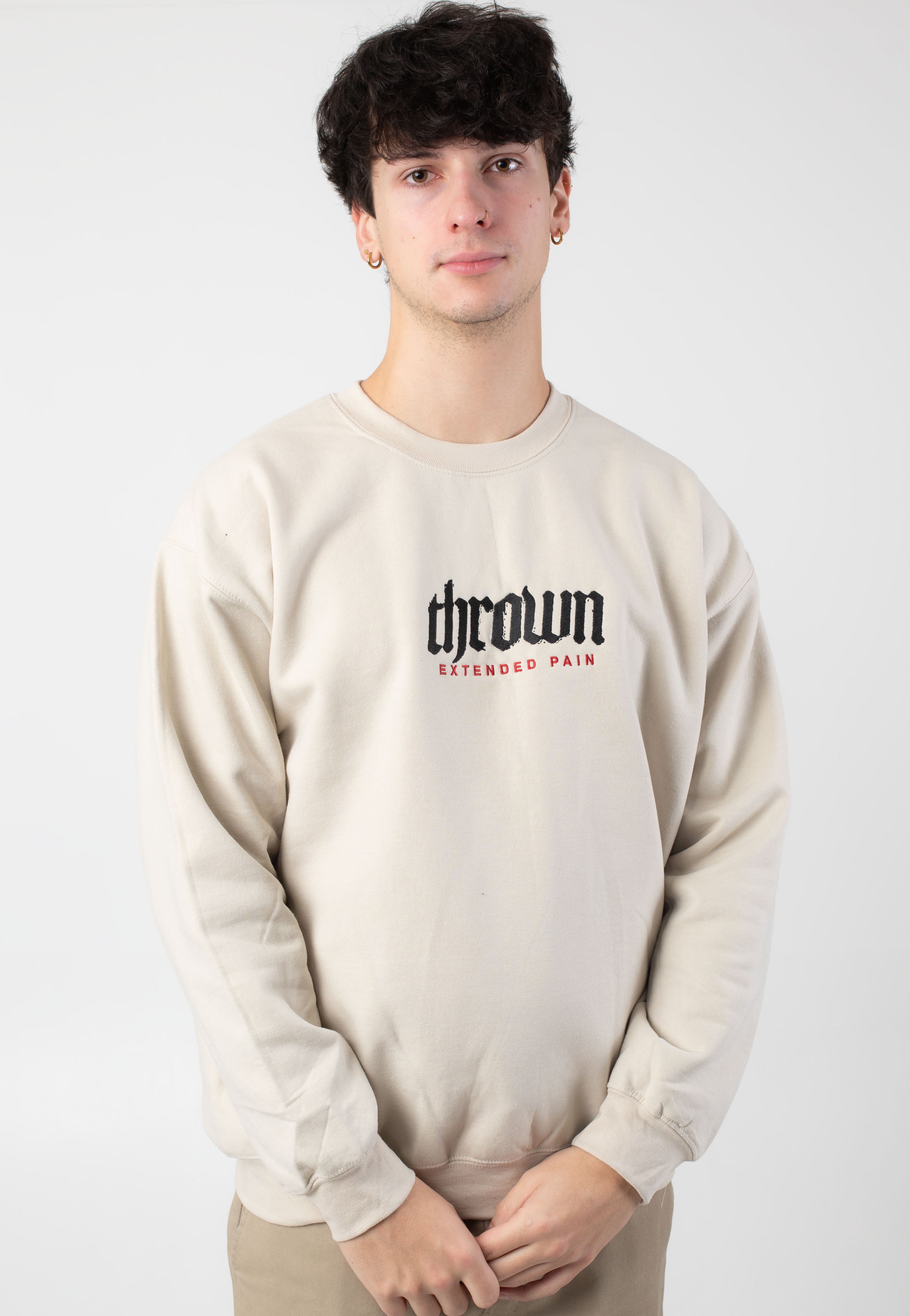 Thrown - Embroidered Extended Pain Sand - Sweater Buy Cheap Low Cost