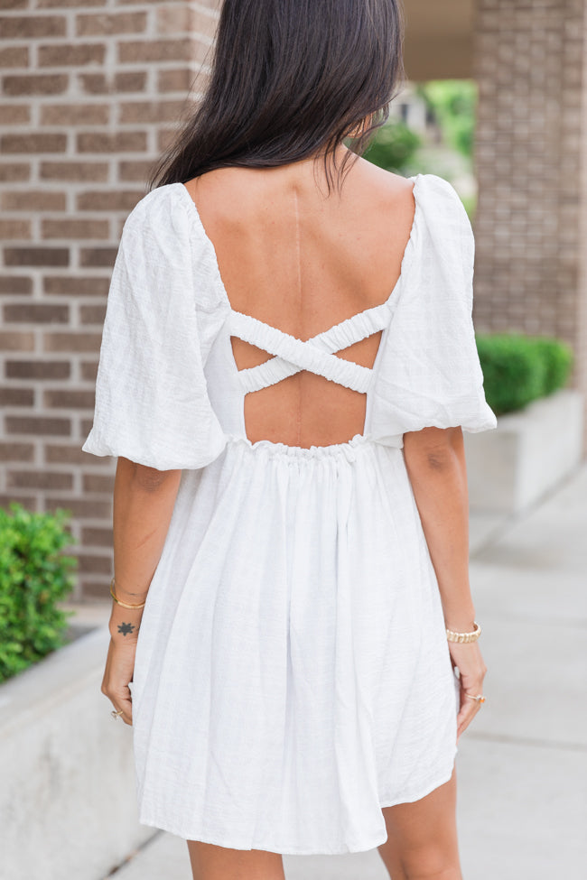 Stories Of Mine Back Detail White Dress Cheap Fake