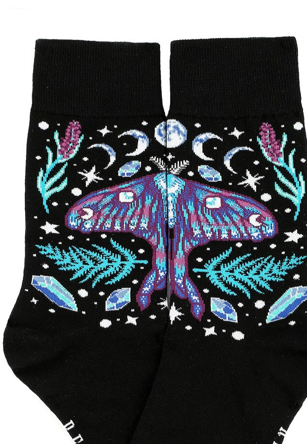 Restyle - Enchanted Forest Jaquard Black - Socks Free Shipping Best Pices