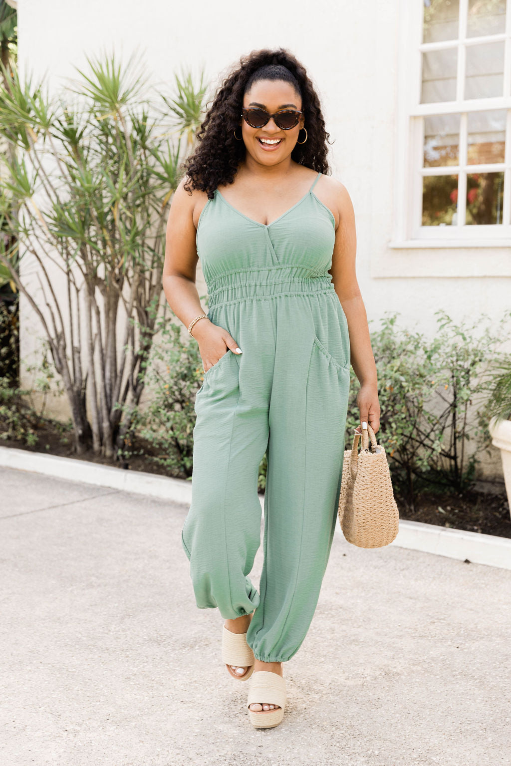 Raise Your Standards Sage Green Jumpsuit Classic