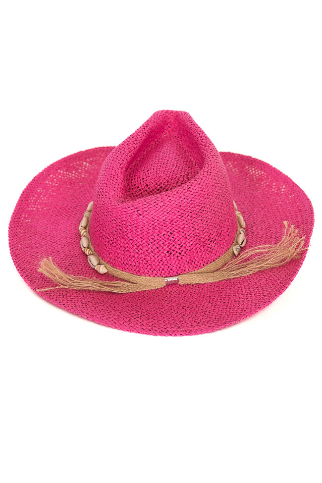 Beach Girl Fuchsia Shell Cowboy Hat Sale Best Pices