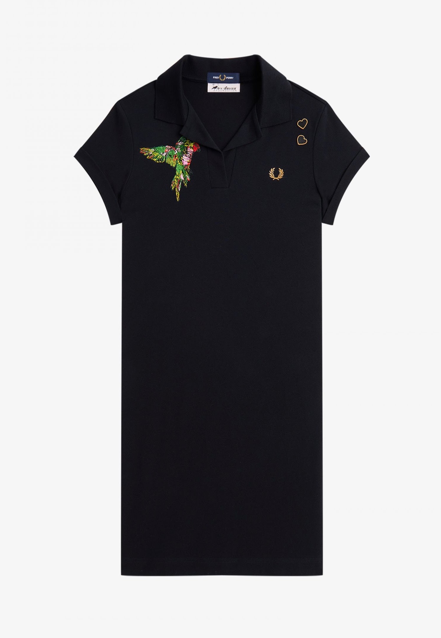 Fred Perry x Amy Winehouse - Embroidered Pique Black  - Dress Sale Authentic