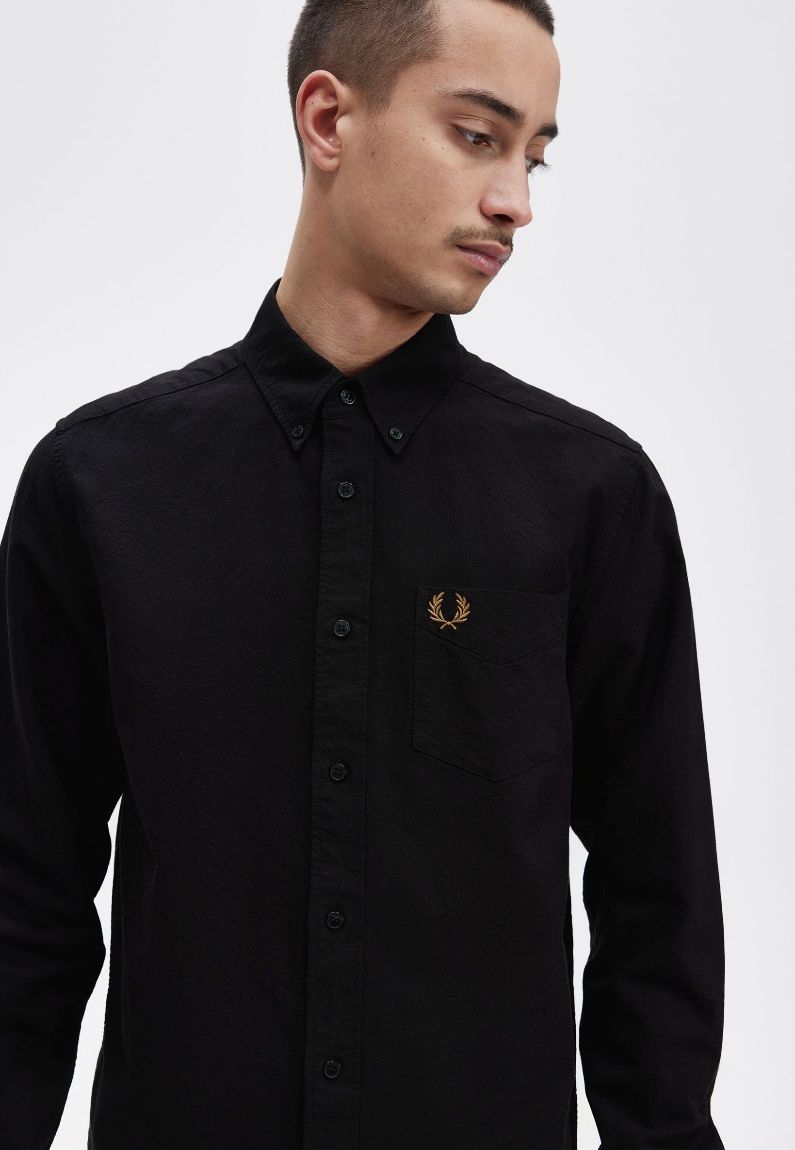 Fred Perry - Oxford Black - Shirt Free Shipping Pick A Best