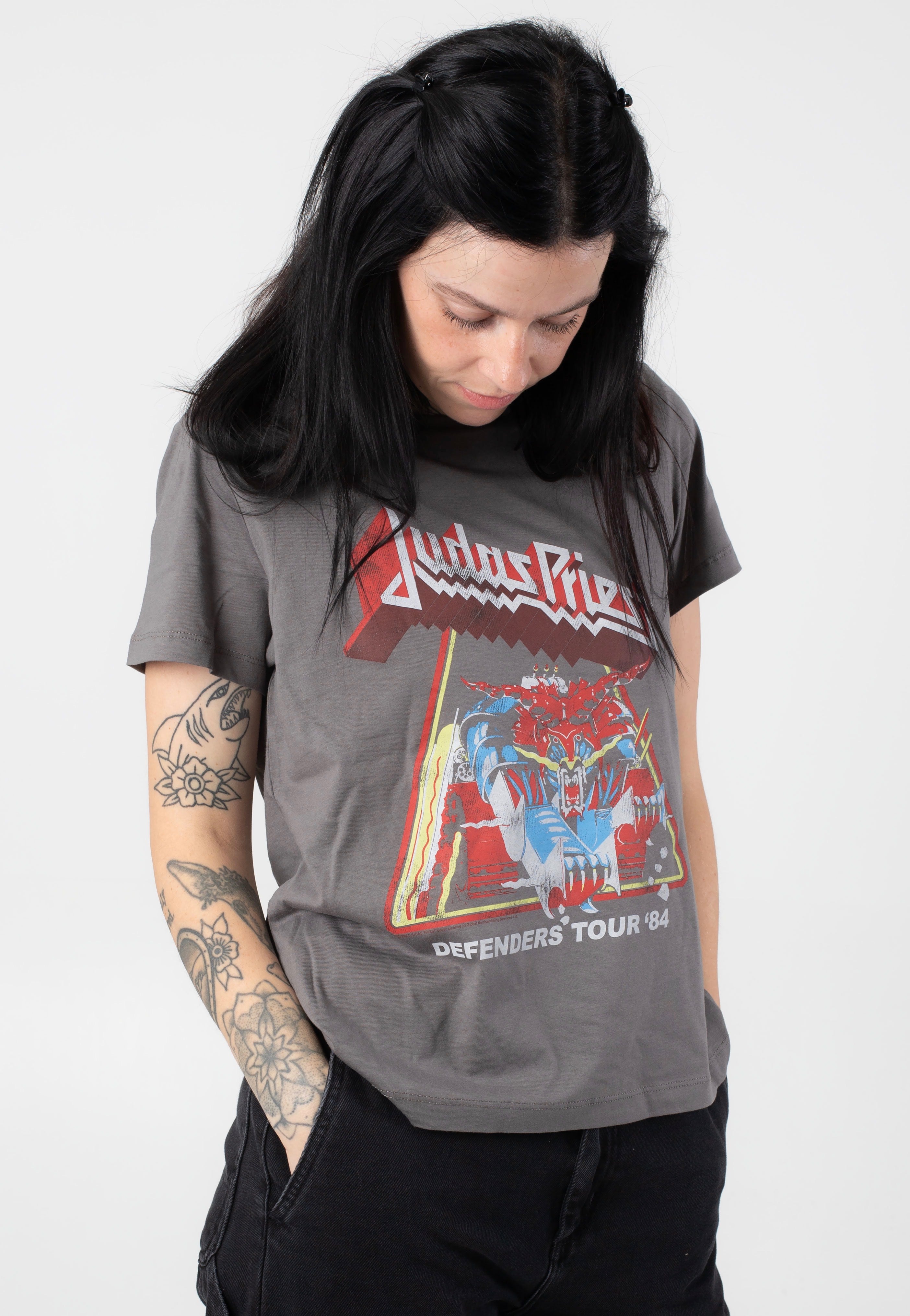 Noisy May x Judas Priest - Nate Defenders Tour Charcoal Gray - T-Shirt Buy Cheap Pay With Paypal