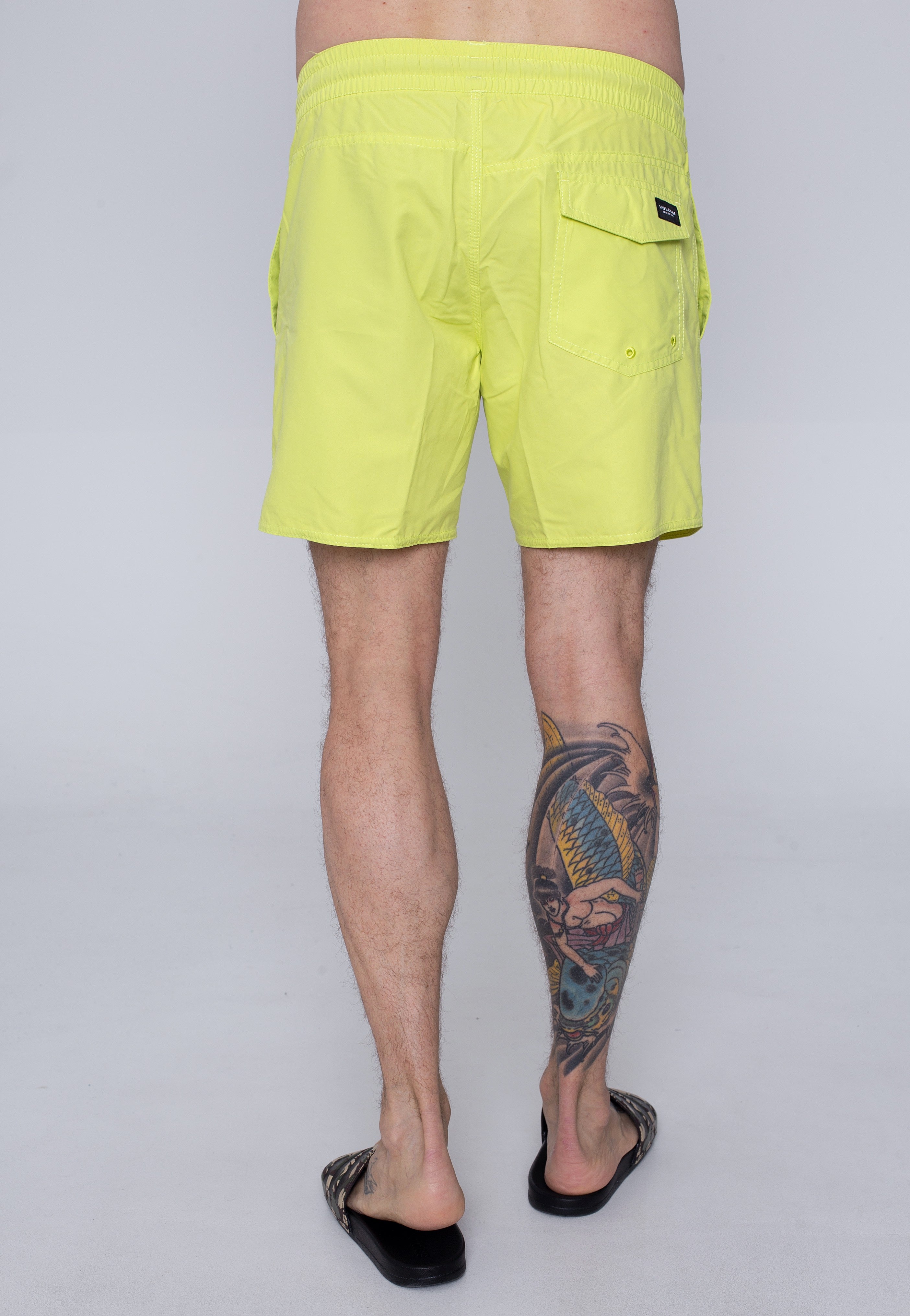 Volcom - Lido Solid Trunk 16 Limeade - Board Shorts For Sale Official Site