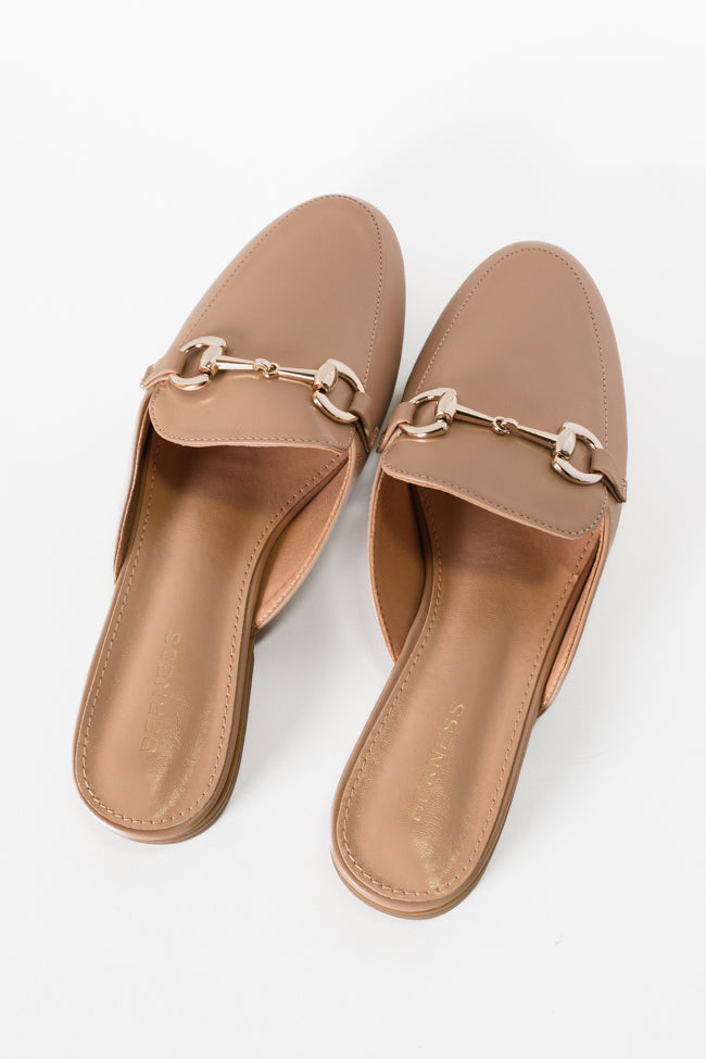 Sabrina Beige Slip-On Leather Mule Real Sale Online