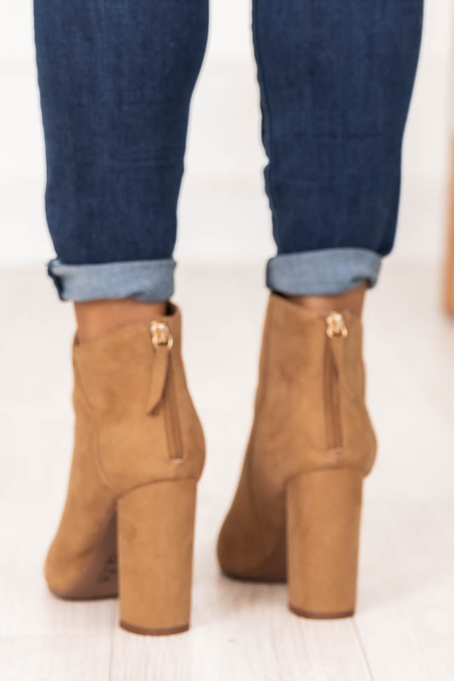 Tamera Brown Suede Pointed Toe Booties FINAL SALE Order