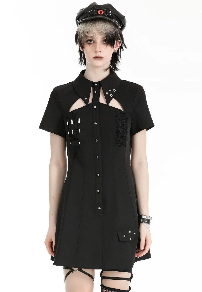 Dark In Love - Military Gothic Black - Dress Best Place To Buy Online