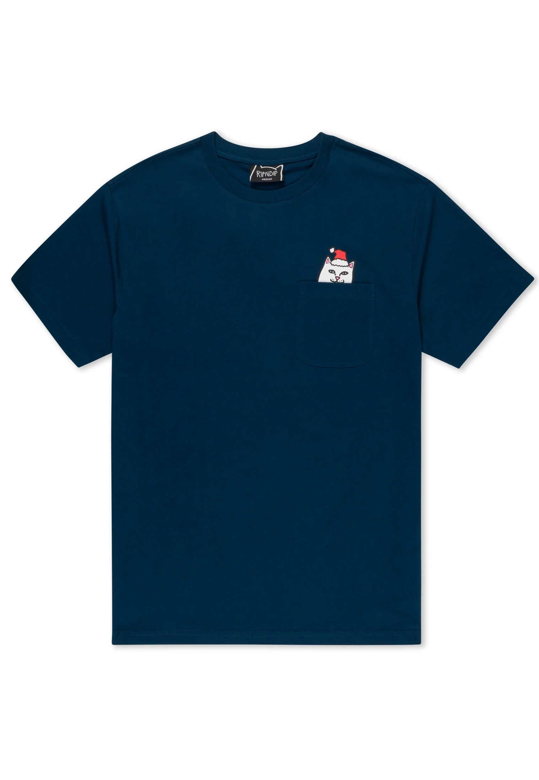 RIPNDIP - Secret Santa Pocket Navy - T-Shirt New For Sale