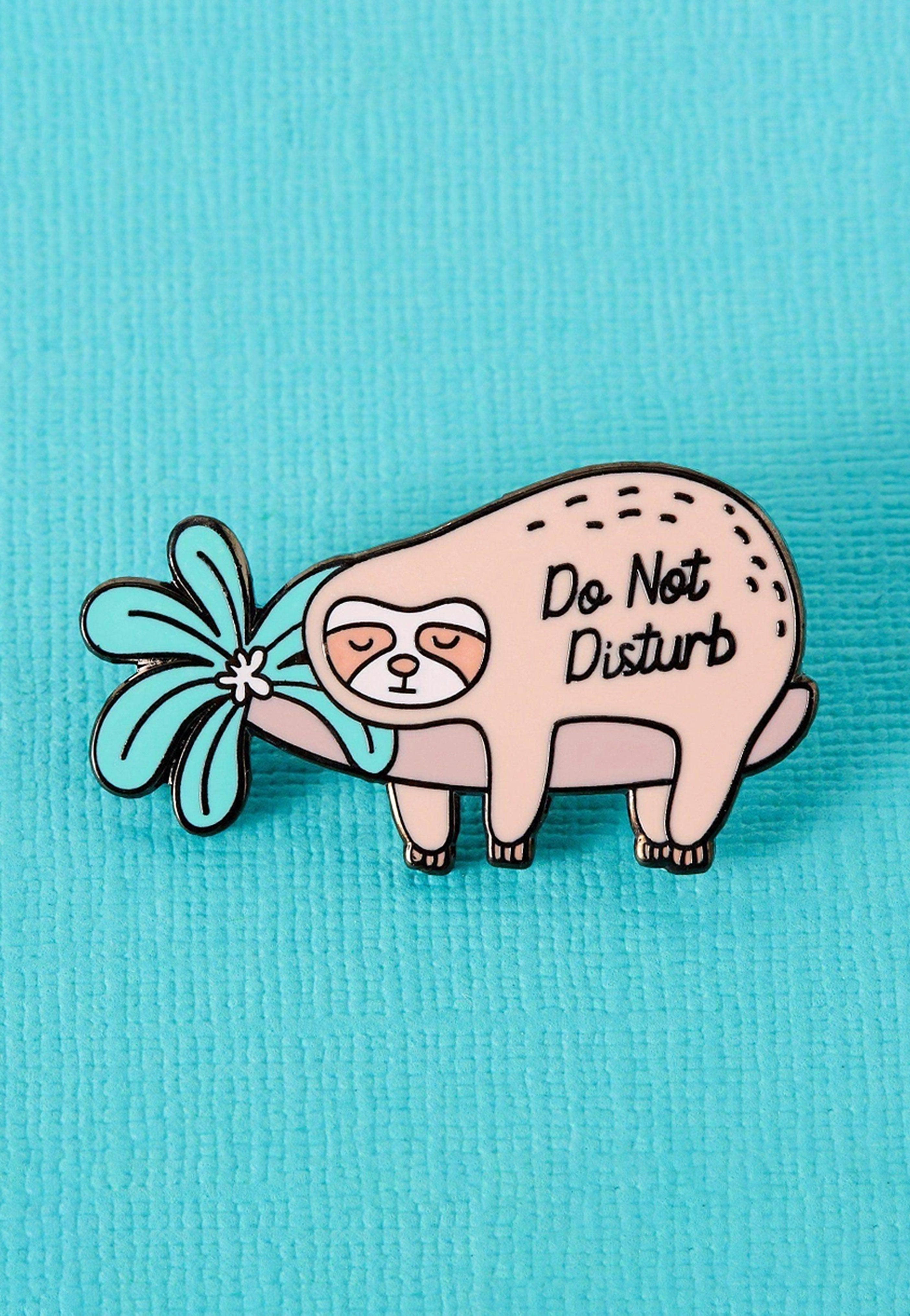 Punky Pins - Do Not Disturb Sloth Multicolored - Pin Free Shipping With Mastercard