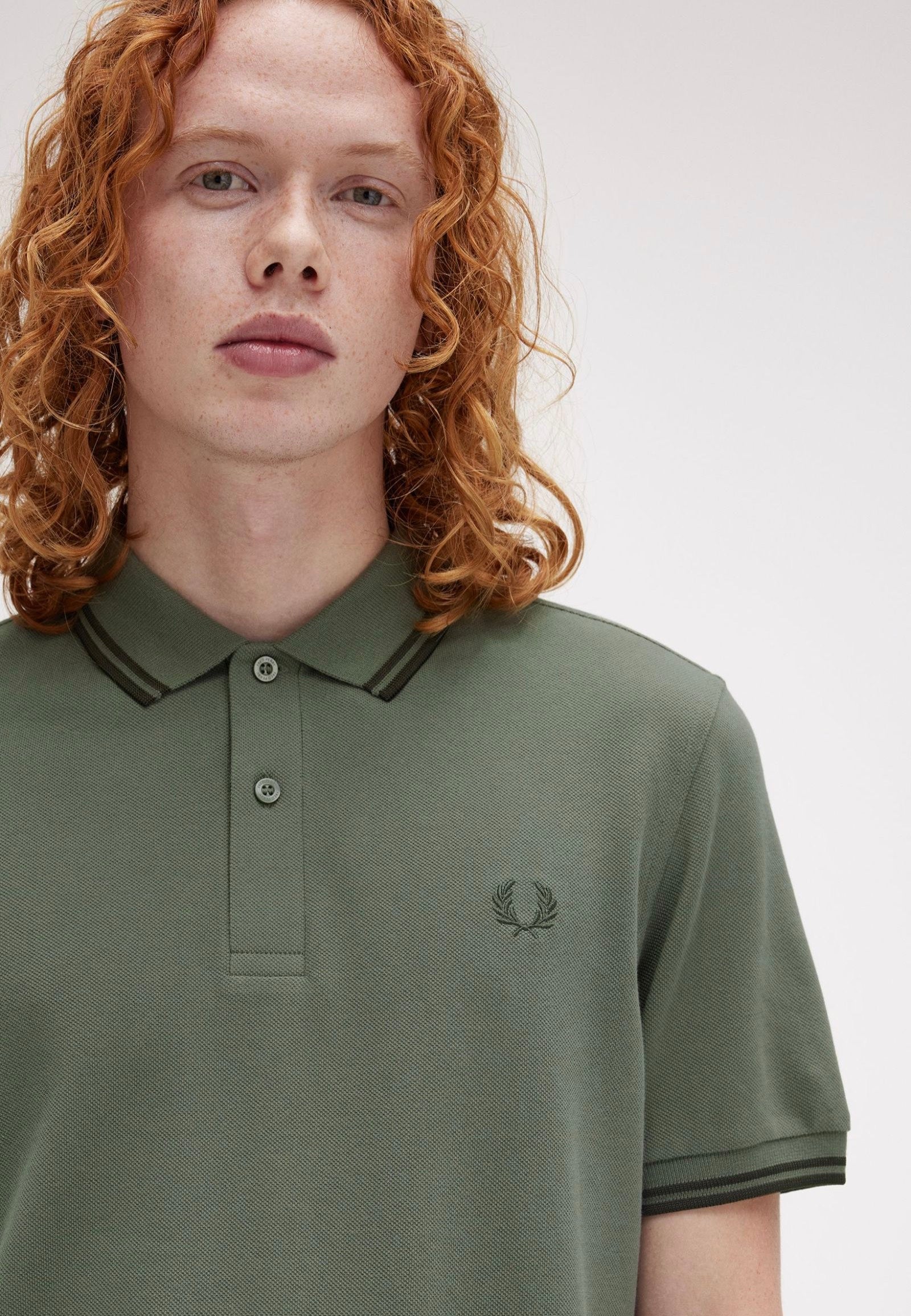 Fred Perry - Twin Tipped Laurel Wreath Green/Night Green/Night Green - Polo Cheap Pick A Best